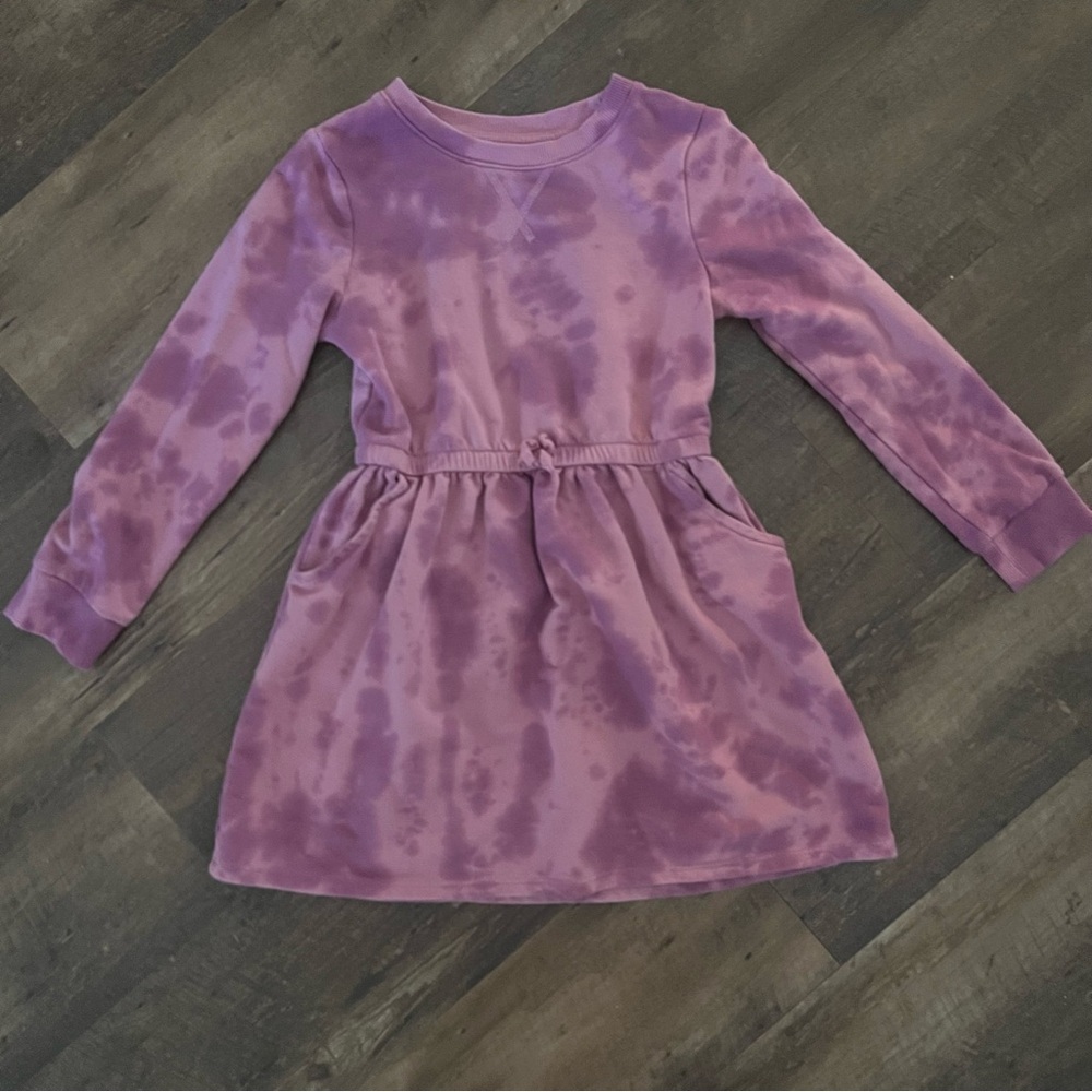 Cat & Jack Lavender Tie-Dye Dress